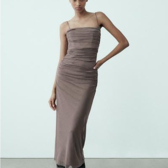 Zara Dresses & Skirts - Zara Brown Maxi Dress